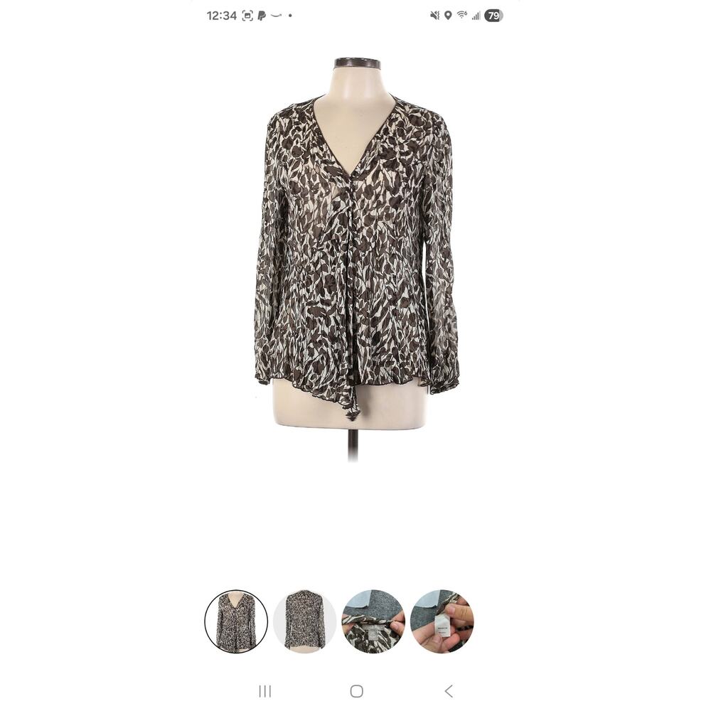J.Jill Boho Style Blouse Medium Petite